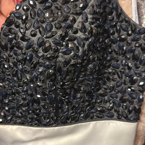 LUCCI LU Black and White Short Cocktail Dress STYLE #1022 Size 12 NEW WITH TAG - Picture 3 of 5